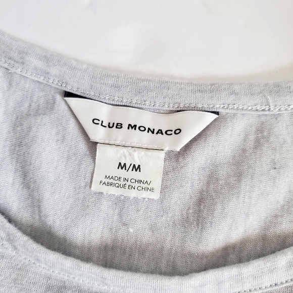 CLUB MONACO Heather Gray Crepe Back Minley Tank M - Picture 3 of 6